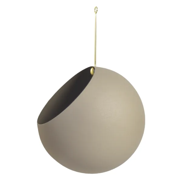 AYTM GLOBE Hängender Blumentopf 32 cm Taupe