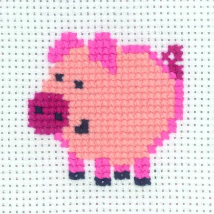 Permin Stickset Schwein 8x8cm