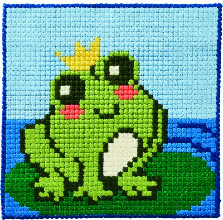 Permin Kinder-Stickset Stramaj Frosch 25x25cm
