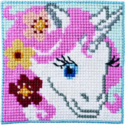 Permin Stickset für Kinder Einhorn 25x25cm