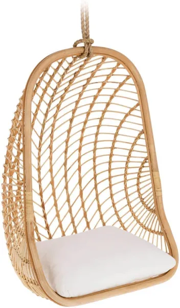 Ekaterina, Outdoor-Hängesessel, natur/weiß, H127x85x73 cm