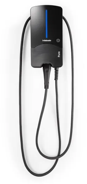 Webasto Pure Ladebox 11 kW Typ 2 Black Edition mit 7 m Kabel - Integrierter Typ B Fehlerstromschutzschalter
