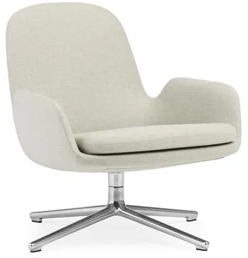 Normann Copenhagen Era Sessel Niedrig mit Drehfuß Aluminium/Main Line Flax MLF20
