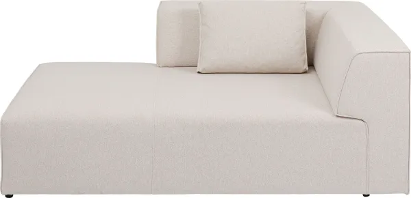 KARE DESIGN Infinity Ottomane Elements Creme Linkes Modul - cremefarbenes Polyester und Polypropylen