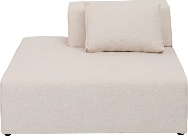 KARE DESIGN Infinity Ottomane Semi Elements Creme Linkes Modul - cremefarbenes Polyester und Polypropylen