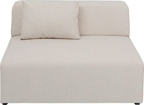 KARE DESIGN Infinity 2-Sitzer-Elemente Creme Modul, 120 cm - cremefarbenes Polyester und Polypropylen
