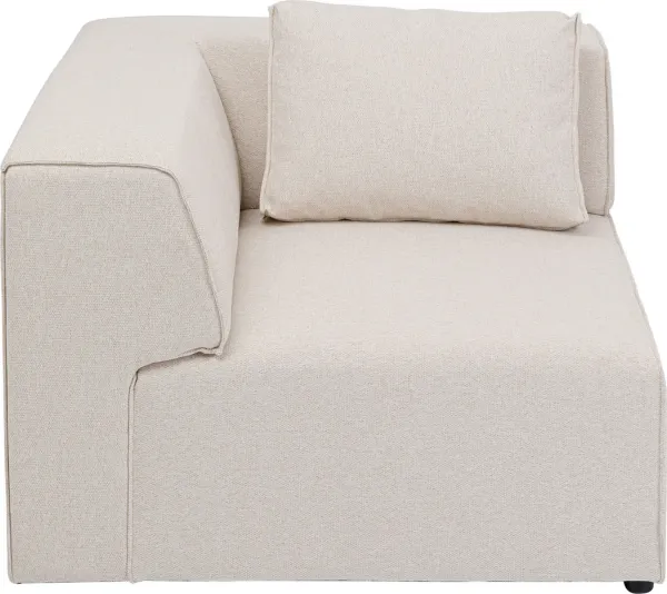 KARE DESIGN Infinity Corner Elements Creme Rechts Modul - cremefarbener Polyester und Polypropylen