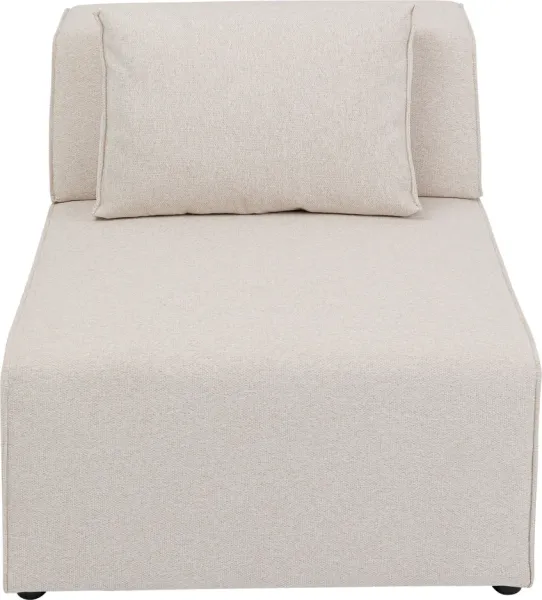 KARE DESIGN Infinity 2-Sitzer-Elemente Creme Modul, 80 cm - cremefarbenes Polyester und Polypropylen