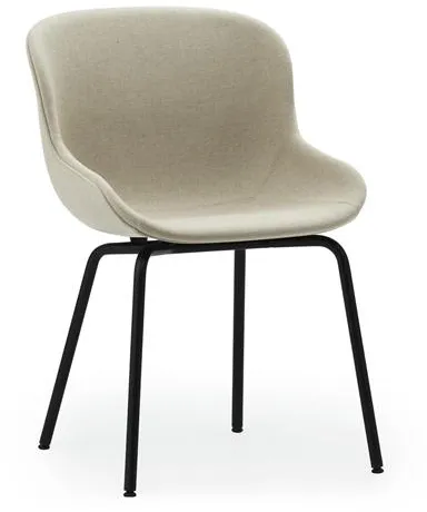 Normann Copenhagen Hyg Esszimmerstuhl gepolstert Schwarzer Stahl/Main Line Flax MLF20