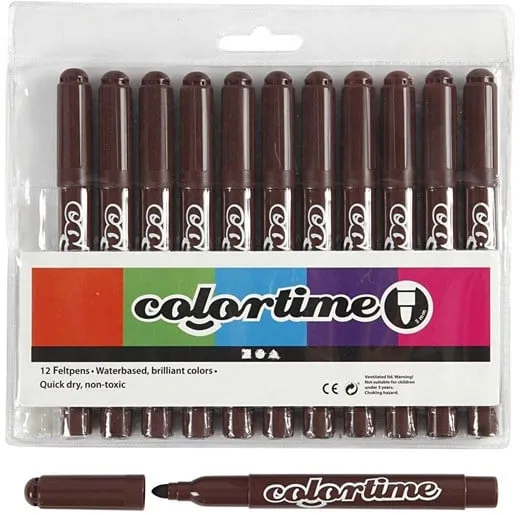 Creativ Company Dunkelbraun Jumbo Marker 12 Stk.