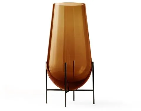 Audo Echasse Vase Piccola Bernstein/ Bronziertes Messing